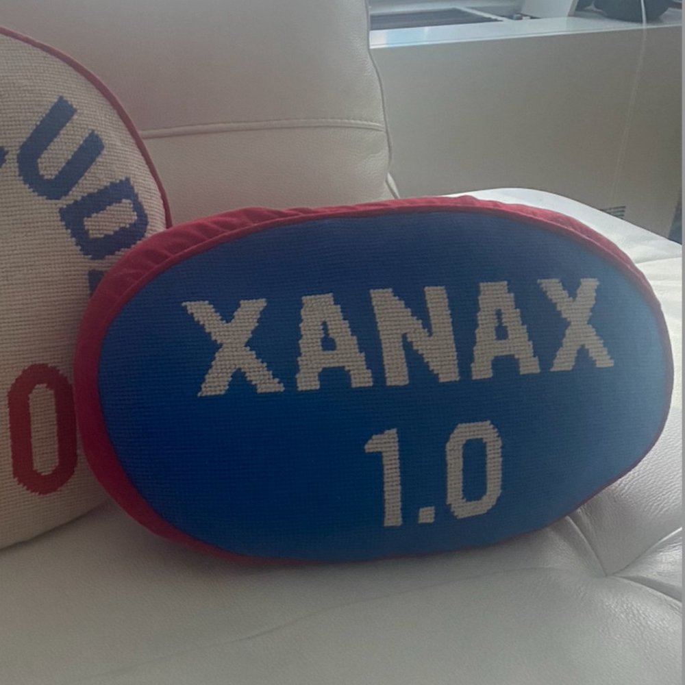 Jonathan Adler Prescription Xanax Pillow -NWOT
